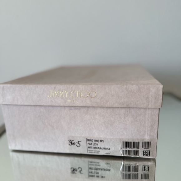 New JIMMY CHOO Bing 100 Lilac crystal-embellished patent-leather mules $1,095 - Picture 16 of 16